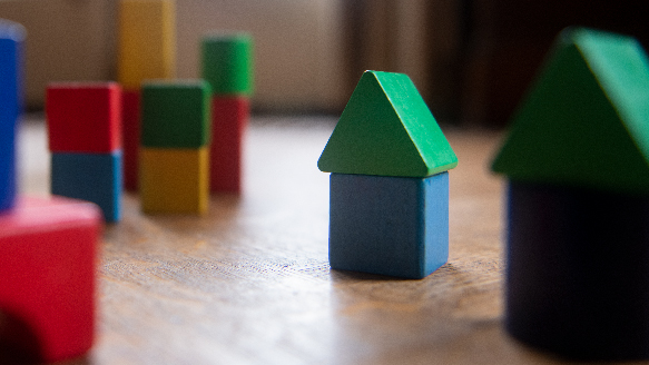 toy building blocks on home floor